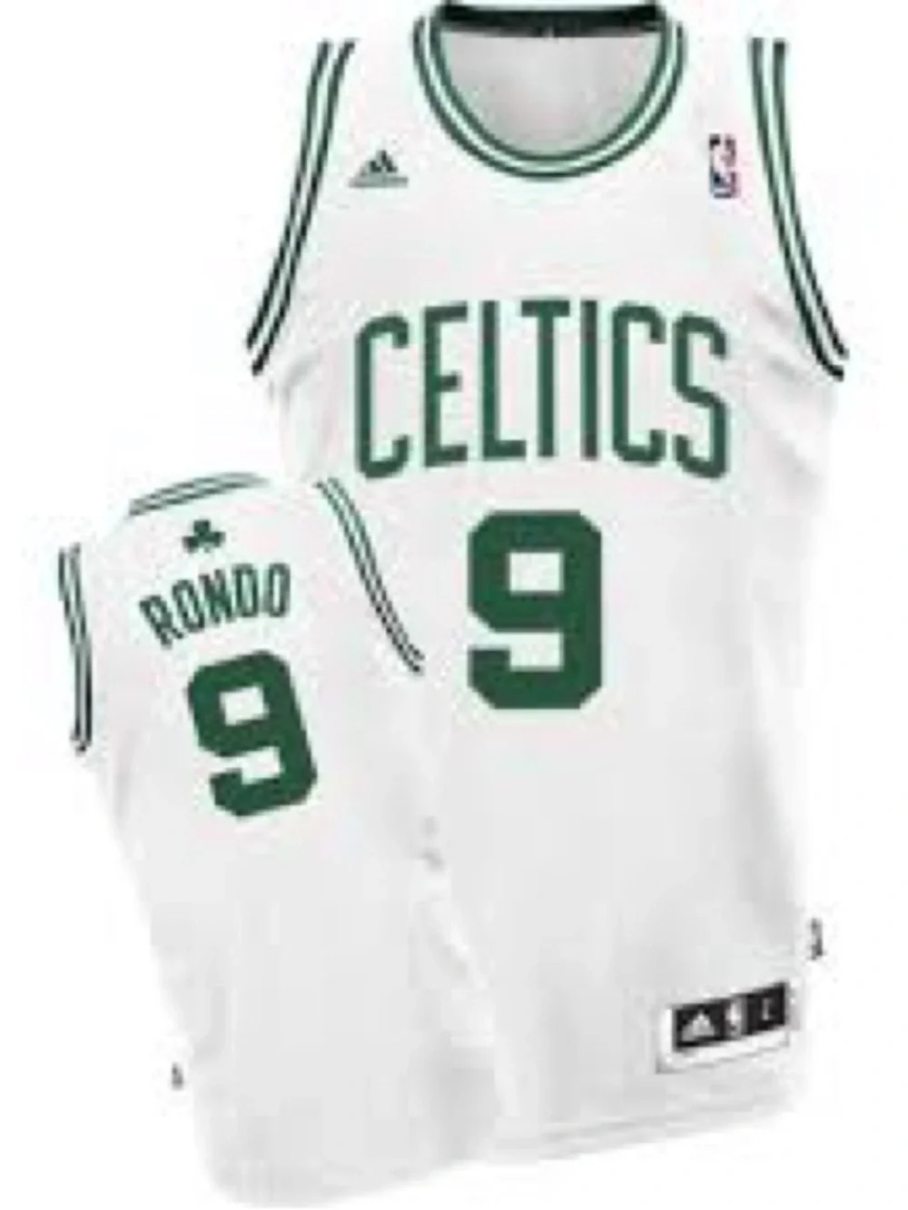 adidas White and Green Celtics #9 Basketball Jersey RARE